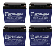 Mighty Max Battery 12V 22AH GEL Replaces Briggs Straton Honda Generator PS12-22 - 4 Pack ML22-12GELMP4619